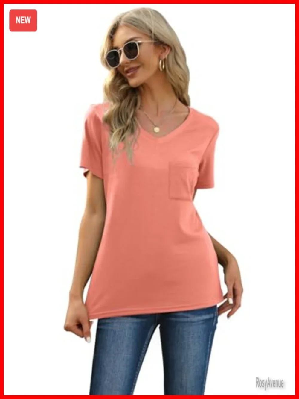 Short Sleeve V-Neck Pajama Set with Pockets 2 Piece Lounge Set